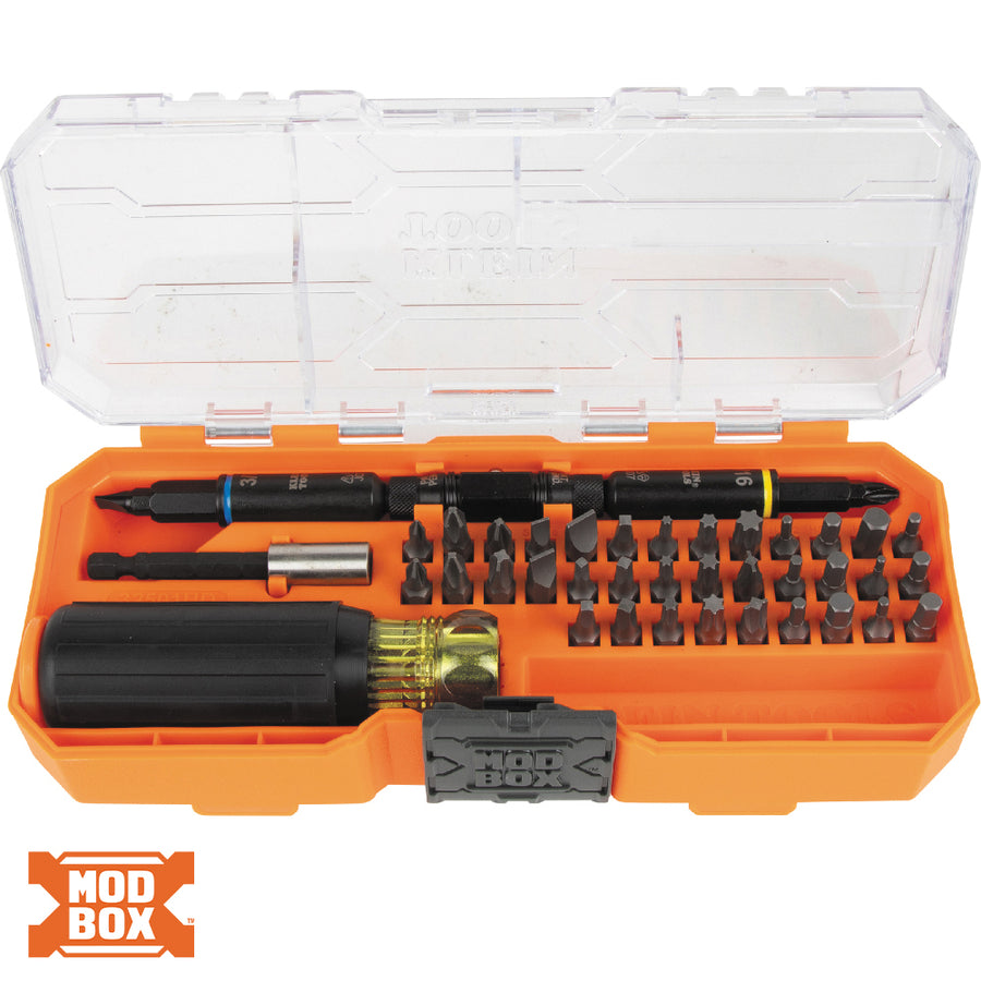Set șurubelnițe/chei de piulițe multi-bit KNECT™ cu rezistență la impact, 46 de piese