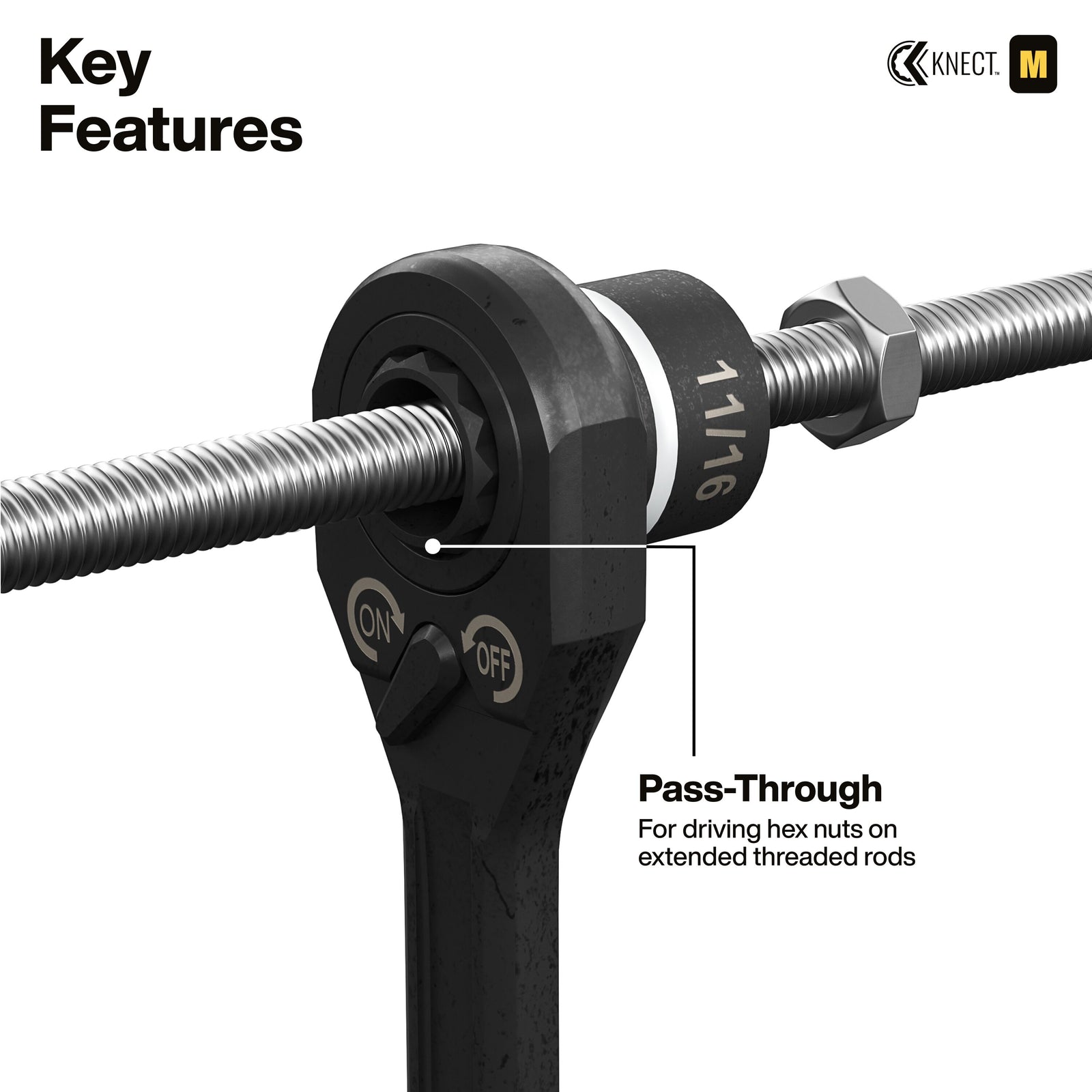 Set de chei tubulare KNECT™ cu acționare de 3/8 inch, rezistente la impact, 15 piese